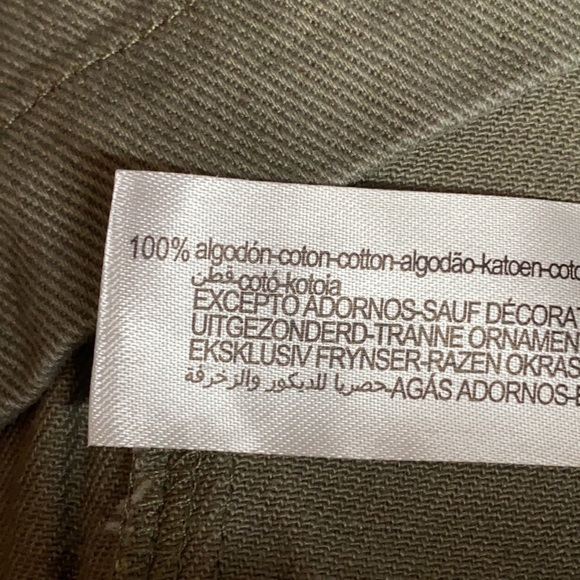 NWT. Zara Khaki Shiny Combined Jacket. Size XS. - Picture 8 of 9